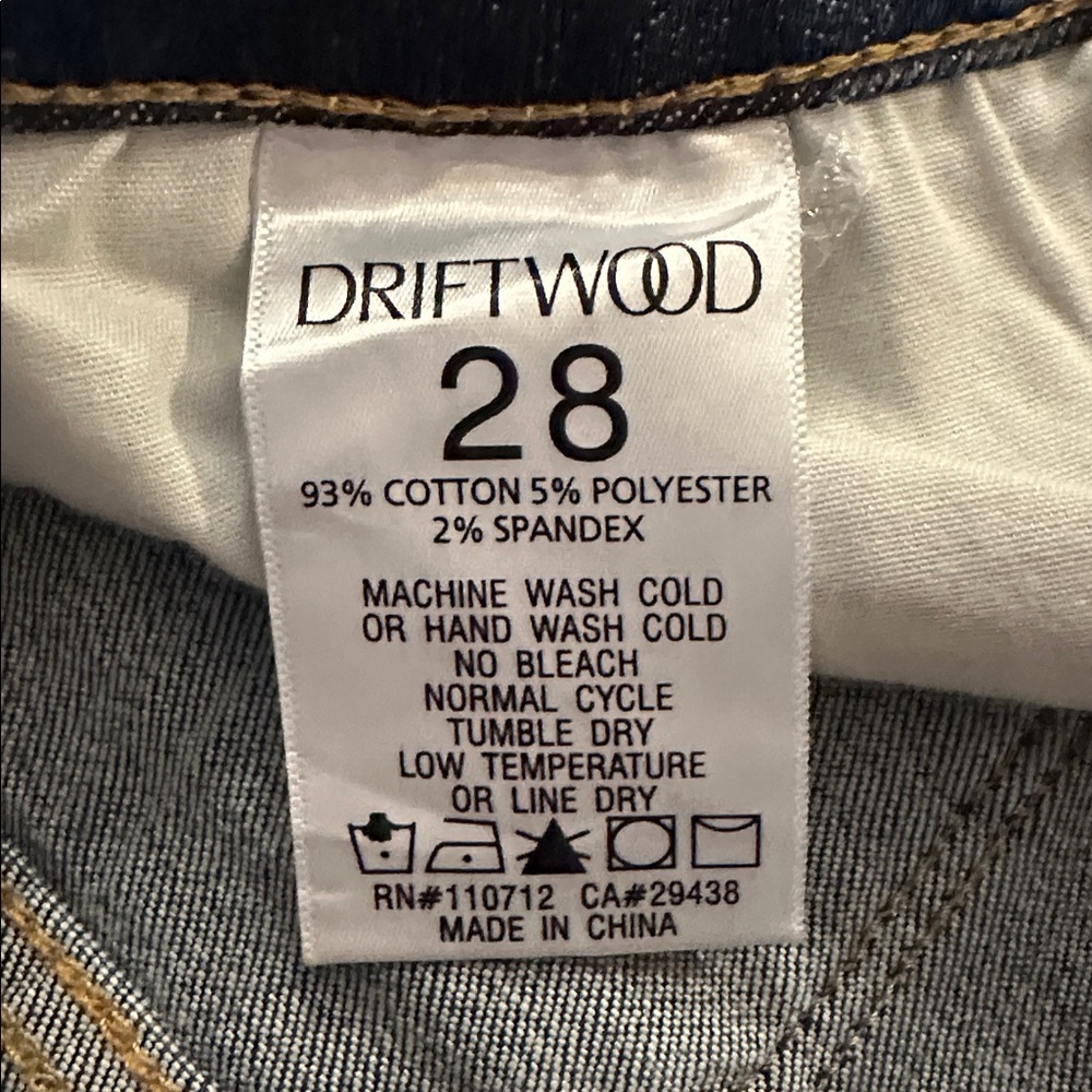 NEW Driftwood Embroidered Jackie Skinny Jean Tobacco & Wine Was Blue Jeans 28 - Picture 17 of 17